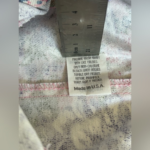 VINTAGE OSH KOSH B’GOSH VESTBAK 4T Floral Cotton Denim Overall Dress PURPLE/PINK - Picture 8 of 8